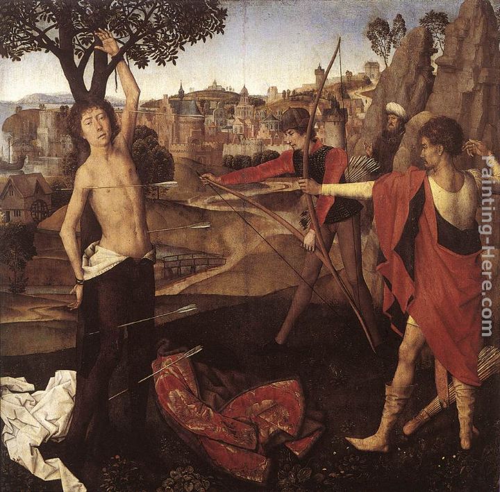 The Martyrdom of St Sebastian painting - Hans Memling The Martyrdom of St Sebastian art painting